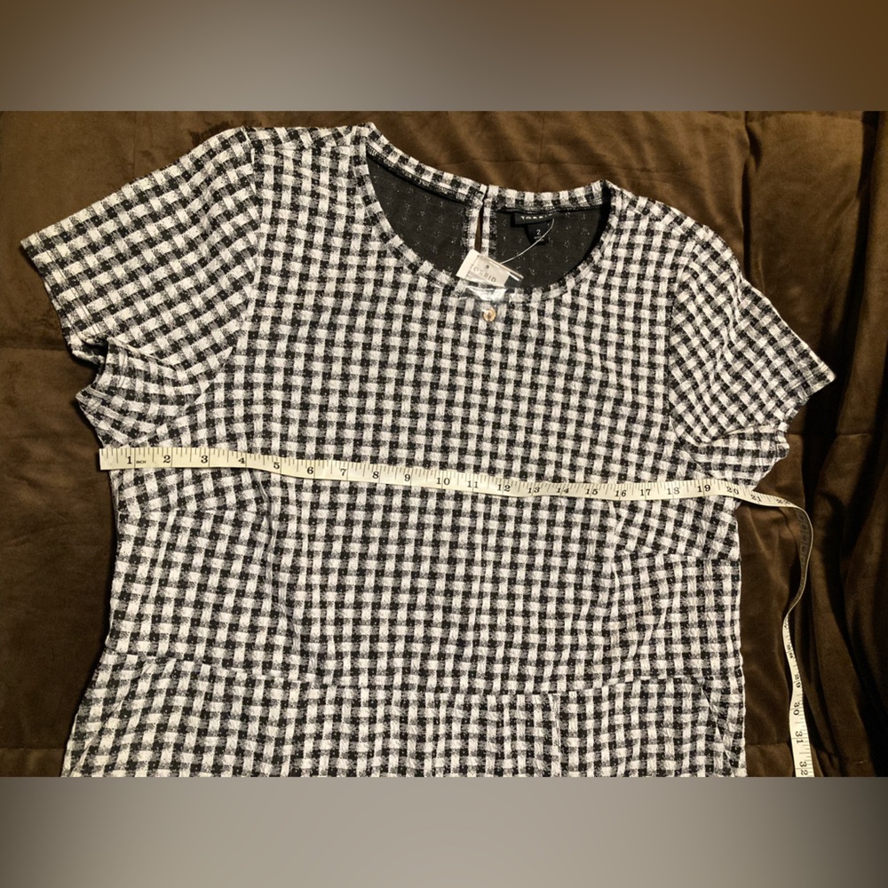 Torrid brand, size 2, new with tags, black gingham dress with pockets, comfy - Picture 9 of 11
